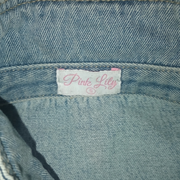 Pink Lily, small collared cropped jeans zip jacket - Picture 5 of 6